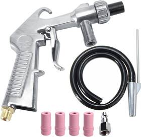 Wogoboo 445036771747 Sand Blaster Kit Blasting Shot Sandblaster Siphon Feed Gun Nozzle Rust Remove Ab