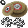 Www86862940745 Round Steel Plated Wire Wheel Brush With Adaptor Rings