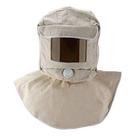 Yaetek 615200907884 Sand Blasting Helmet Face Protective Gear Anti-dust Hood Canvas White Color