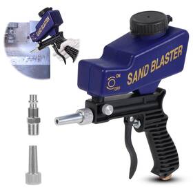Ziopetru 768399966498 Sand Blaster Gun - Gravity Feed Sandblaster For Metal Wood Paint/rust Re
