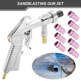 Zxmoto Hg-psq-0229 Sandblaster Abrasive Gun Air Siphon Feed Nozzles Kit Sand Sandblasting Blaster
