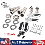 2.25" Dual Electric Exhaust Control Valve Y Pipe Motor Kit With Remote Switch. Fixed Price $155.96.