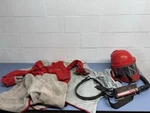 Clemco Apollo 600 Sandblasting Helmet With Cape 52 Leather Suit. Fixed Price $350.00.