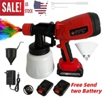 Cordless High Pressure Paint Sprayer Electric Hvlp Gun Kit W/2 Battery Us. Fixed Price $30.89.