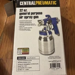 Central Pneumatic General Purpose Spray Gun 93205 With Box And Manual. Fixed Price $30.00.
