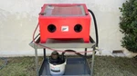Cyclone Sandblaster Cabinet W/ Wet-dry Vacuum System Wheeled Cart. Fixed Price $450.00.