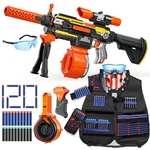 Toy Sniper Machine Gun With Vest Kit - Automatic Rifle, 120 Darts, Rechargeable. Fixed Price $98.18.
