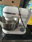 Costway Standalone Mixer White & Silver 8-SPEED Electric W/ Stainless Steel Bowl. Fixed Price $44.99.