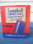 Vintage (nos) "campbell" Brand Fibrillose Metal Oil Filter Original Box. Fixed Price $9.95.