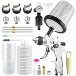 Hvlp Air Paint Spray Gun 1.3/1.7/2.0MM Nozzles Kits Gravity Feed Car Home Primer. Fixed Price $45.98.