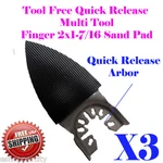 3X Oscillating Multi Tool Finger Sanding Pad Black & Decker Porter Cable Bosch. Fixed Price $13.25.