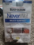 Never Wet Rust-oleum Multi Purpose Protector Spray Kit Waterproof Frosted Clear. Fixed Price $14.99.