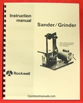 Rockwell 1" Belt Sander/grinder Owner Instruction Operator Parts Manual 0585. Fixed Price $17.50.