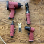 Lot Of 4 Cummins Pneumatic Air Tools - Torque Wrench, Grinder, Ratchet, Sander. Fixed Price $74.95.