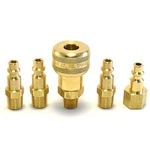 5PC Solid Brass Quick Coupler Set Air Hose Connector Fittings 1/4 Npt Tools Plug. Fixed Price $25.90.