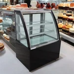 Floor Refrigerated Cake Display Cabinet Showcase W/ Wheels 220V Coffee Shop. Fixed Price $1549.00.