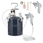 Vevor Paint Pressure Pot Tank 10L/2.5GAL 1.5MM+4.0MM Nozzles Dual Spraygun. Fixed Price $92.99.