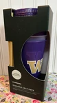 New Starbucks University Of Washington Reusable Cold Cups & Lids 24OZ Nib Nwt. Fixed Price $14.99.