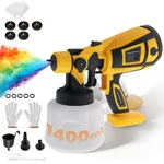 Maxpeedingrods Hvlp Gun Electric Paint Sprayer 5 Nozzle For Dewalt Battery. Fixed Price $39.99.