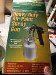 Central Pneumatic 30224 Heavy Duty Air Paint Spray Gun, 3/8" Hose, 1/4" Npt 1QT. Fixed Price $30.00.
