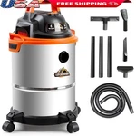 Wet Dry Vacuum 4 Gallon 3 Peak Hp Stainless Steel Heavy Duty Cleaning Tool New. Fixed Price $75.04.