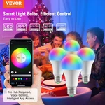 Vevor Smart Light Bulbs, 4-PACK, 9W Multicolor Led 800 Lumens With. Fixed Price $39.99.