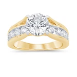 Certified 3.05 Ctw Round Cut Vs Lab Grown Diamond Engagement Ring 14 Kt Gold. Fixed Price $3175.29.