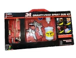 34PC Gravity Feed Hvlp Spray Gun Kit Air Paint Detail Set Auto Body New Box. Fixed Price $59.99.