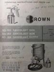 Brown Sandblast Gun & Outfit Equipment Models 352 362 354 Owner Parts Manual. Fixed Price $27.19.