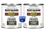 2 Pack Rust-oleum White Primer 1 Qt Stops Clean Metal Alkyd Oil-based New. Fixed Price $52.50.