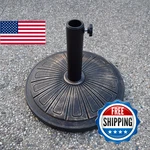 Oakland Living Antique Bronze 28 Lb Round Plastic Concrete Patio Umbrella Ba. Fixed Price $63.96.