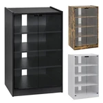 Homcom 5-TIER Media Stand Cabinet W/3-LEVEL Adjustable Shelves & Tempered Glass. Fixed Price $99.99.