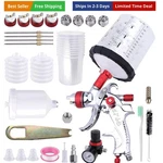Hvlp Spray Gun With 10PCS 600ML Disposable Paint Cups, Automotive Gravity Fee.... Fixed Price $97.10.