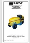 Rayco 1625A Stump Grinder Owner Manual Gloss Covers Comb Bound. Fixed Price $19.95.