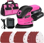 Cordless Detail Sander - With 2.0AH Battery Charger, Pink. Fixed Price $80.00.