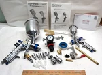 Set - Mastergrip Hvlp Gravity Feed Spray Gun & Cup Model 481502 W/ Accessories. Fixed Price $124.10.