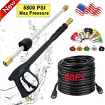 High Pressure 4000PSI Car Power Washer Gun Spray Wand Lance Nozzle Hose Kit. Fixed Price $33.98.