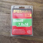New 3M Filtrete Bissell 7/8/14 Single Allergen Vacuum Filter 66878A Set. Fixed Price $9.99.