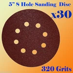 5" 8 Hole 320 Grit Disc Paper Random Orbit Hook Loop Sander Fine. Fixed Price $9.75.