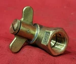 Apollo 3/8" Spring Bottom, Double Female Air Cock W/ Tee Handle. Fixed Price $13.50.