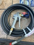 New Campbell Hausfeld Airless Paint Sprayer Gun W/hose W/18 Filters& Extras. Fixed Price $280.00.