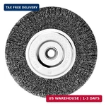 6IN Wire Wheel Brush For Bench Grinder, Coarse Crimped Steel 0.012" With 1/. Fixed Price $13.62.