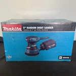 Makita BO5030K 5" Corded Random Orbit Sander 3.0A 12,000 Opm W/ Case. Fixed Price $99.00.