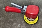 Central Pneumatic Style 6" Dual Action Orbital Red Air Sander Tool Used. Fixed Price $29.00.