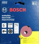 Bosch 5 Inch 8 Hole Hook & Loop Sanding Discs 240 Grit - Pack. Fixed Price $10.49.