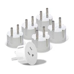 Orei American Usa To European Plug Adapter 6 Pack (2 X 1 Inches), White. Fixed Price $28.88.