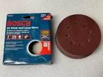 (320 Grit) (25PCS) Bosch 5" Hook Loop 8 Hole Sanding Discs SR5R322 For Wood. Fixed Price $11.45.