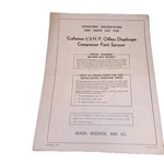 Vintage Craftsman Oilless Diaphragm Compressor Paint Sprayer Manual 283.18260. Fixed Price $6.97.