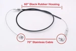 5FT Long Universal Throttle Cable Replacement Black Rubber Car Truck 60". Fixed Price $46.00.