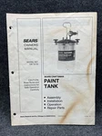 Sears Craftsman Owner's Manual - Model No. 106.16104 Paint Tank. Fixed Price $9.79.